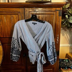 Max Edition wrap Vyshvanka blouse